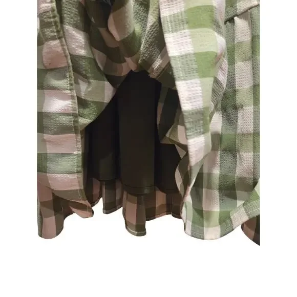JessaKae Orchard Green & White Gingham Dress Cottagecore Prariecore Elastic | S - Picture 11 of 16
